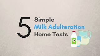 5 Simple Milk Adulteration Tests  Food Adulteration Home Tests [upl. by Beacham]