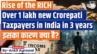 Over 1 lakh new Crorepati Taxpayers in India  What’s Driving this rise in High Earners [upl. by Ecyrb]