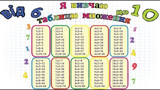 Музична табличка множення від 6 до 10 Таблица умножения в песнях Music multiplication table [upl. by Claude]