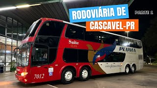 Rodoviária de CascavelPR  Parte 01  Movimentação intensa de ônibus  Anoitecer e Amanhecer [upl. by Sosthina]