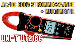 UNIT UT216C ACDC 600A Zangenmultimeter Strommesszange Multimeter Tutorial Bedienung Stromzange [upl. by Baniaz]