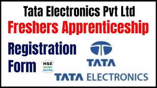 Freshers Apprenticeship Tata Electronics Pvt Ltd hsestudyguide [upl. by Mall]