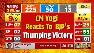 Election Result 2024 CM Yogi Adityanath Reacts To BJPs Big Win  Maharashtra Election Result 2024 [upl. by Filip739]