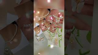 Pearl necklace 🤍🦋🫰 shamicreation1 shamicreation subscribe [upl. by Iruyas]