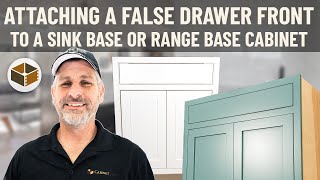 Attaching a False Drawer Front to a Sink Base or Range Base Cabinet  RTA Cabinet Assembly [upl. by Om426]