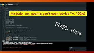 avrdude seropen cant open device Arduino [upl. by Nolubez]