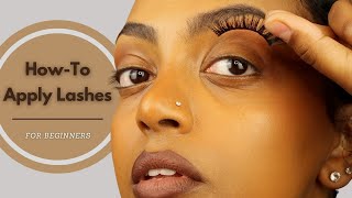 How To Apply False Lashes  For Beginners ✨ [upl. by Hillel]