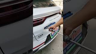 Sheetmetal dent correction process for the car tailgate [upl. by Niatsirt]