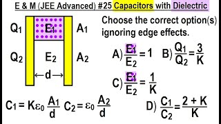 JEE Advanced Physics 2014 Paper 1 8 25 Capacitors with Dielectric [upl. by Kapeed]