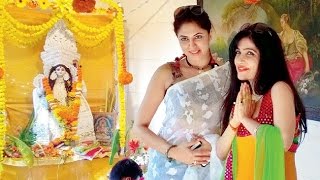 Bappi Lahiri Kavita Kaushik amp Others Visit Durga Puja Pandal [upl. by Terrab300]