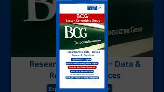 BCG Research Associates shorts [upl. by Enattirb]