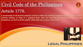 Civil Code of the Philippines Article 1778 [upl. by Spanjian]