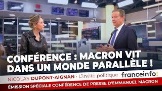 Conférence de Macron  « Il est dans un monde parallèle depuis 7 ans  » • France Info TV 170124 [upl. by Ner989]