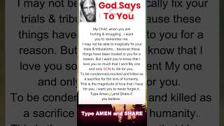 God Says To You ✝️ Powerful Message 🙏 jesuslovesyou godsays godmessage godmsg [upl. by Nomelihp808]