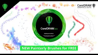 CorelDRAW tipsamptricks  CorelDRAW 2024  New Painterly Brushes for FREE [upl. by Natascha427]