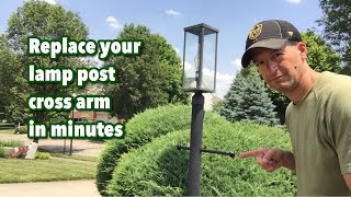 Dad Replaces Outdoor Lamp Post Cross Arm [upl. by Rexanne487]