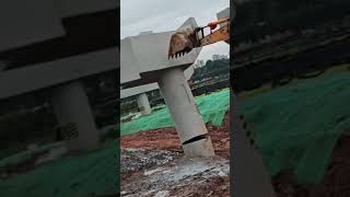 Viaduct column cement pier demolition process [upl. by Adnoloy]