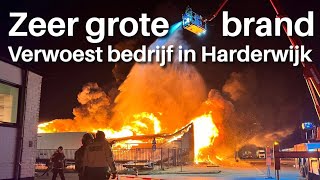 Zeer grote uitslaande brand bij groothandel in verf [upl. by Dohsar]