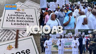 The Catholic Church Storm The Streets To Pray Against Galamsey [upl. by Nylitak]