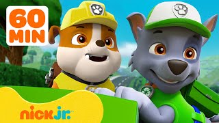 PAW Patrol ¡Rubble de PAW Patrol rescata a la Tierra  Compilación de 1 hora  Nick Jr en Español [upl. by Anitak254]