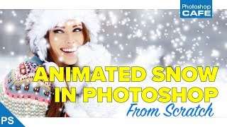 How to make ANIMATED SNOW in PHOTOSHOP overlay for photos or video [upl. by Amoihc]