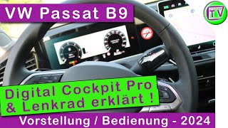 Digital Cockpit Pro Lenkrad VW Passat B9 Cockpit 2024 [upl. by Aneryc]