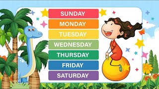 LEARNING DAYS OF THE WEEK IN ENGLISH  SUNDAY MONDAY SONG WEEKS DAYS FOR KIDS WEEK DAYS IN ENGLISH [upl. by Ratib]