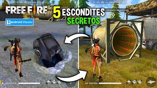 5 NUEVOS ESCONDITES SUPER SECRETOS EN FREE FIRE  LOS MEJORES ESCONDITES EN FREE FIRE [upl. by Lisandra22]