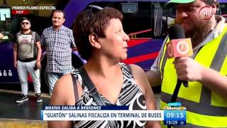 Guatón Salinas fiscalizó a pasajeros en terminal de buses [upl. by Seaton]