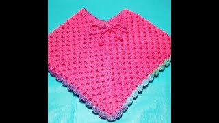 Poncho para Bebê de Crochêcrochet poncho [upl. by Natie30]