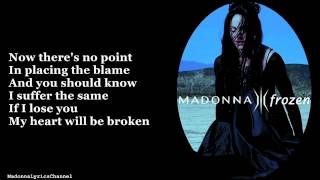 Madonna  Frozen Lyrics On Screen [upl. by Miki]