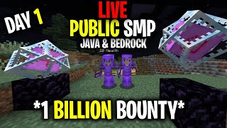 Public Minecraft SMP Server for Java amp Bedrock LIVE 1171 Free to Join 1 BILLION BOUNTY [upl. by Mallina]