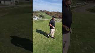 Pitching Wedge Tee Shot Tossing Ball Over Shoulder [upl. by Ahcorb]