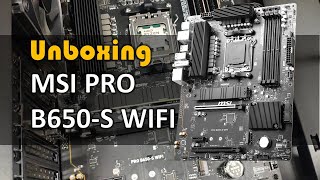 MSI PRO B650S WIFI AMD Motherboard Unboxing [upl. by Gersham]