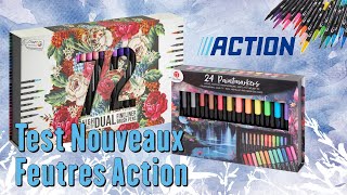 Coloriage Adulte  Je teste les Nouveaux Feutres Action Paintmarkers Acryliques amp Feutres à Eau [upl. by Ariadne]