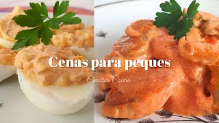 2 IDEAS DE CENAS O COMIDAS PARA NIÑOS  RECETAS PASO A PASO [upl. by Nerrual]