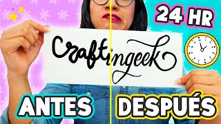 HAZ UN LETTERING PERFECTO EN 24Hrs 😱 ¿Lo logré ✄ Craftingeek [upl. by Akinehc]