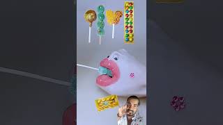 Handyman EATING candy crush shows ASMR Eatingshow Emoticon candy snacksshorts [upl. by Henleigh194]