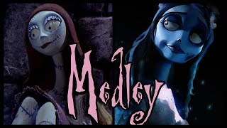 ♪ Sallys Song and Corpse Bride Medley ORIGINAL LYRICS by Trickywi [upl. by Meri]