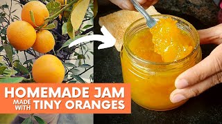 Homemade MarmaladeJam with Tiny oranges Chinese orangeCalamondin  How to make orange jam [upl. by Landry]