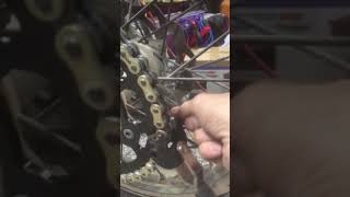 Motorcycle Oring chain master link install [upl. by Teferi990]