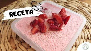 Helado de Frutilla con 3 INGREDIENTES ALTO EN PROTEINAS y SIN AZUCARES [upl. by Alehtse954]