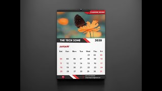 How To Create A Wall Calendar In Photoshop CC Tutorial  Calendar Design 2020 [upl. by Jedthus21]