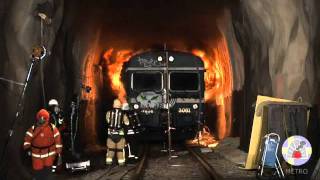 Backlayering  Fullscale fire test in train tunnel 20110907 METRO project Arvika Sweden [upl. by Eked248]