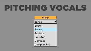 Best ways to pitch vocals in Ableton Live [upl. by Ecinreb]