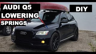 Audi Q5 Lowering Springs Subframe Brace DIY [upl. by Ross56]