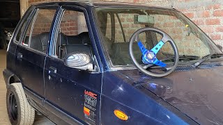 Installing Quick release steering wheel in Modified Maruti 800  quick release steering wheel 🚗 [upl. by Atinit]