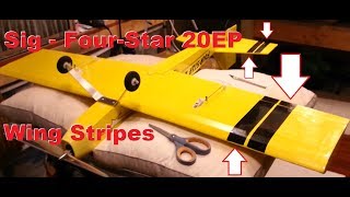 Sig  FourStar 20EP  Wing Tape Decoration [upl. by Apilef912]