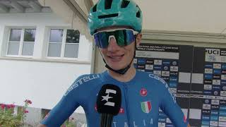 Giulio Pellizzari  Interview at the start  World Championships U23 Road Race Zürich 2024 [upl. by Garratt]