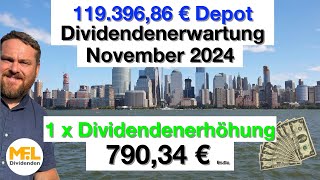 79034 € Bruttodividenden erwarte ich im November für mein Aktiendepot quotNo risk no funquot [upl. by Orrocos]